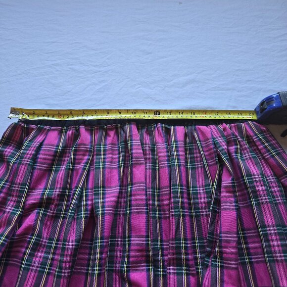 HDE Plus Size Pink Plaid Skirt - Picture 4 of 4